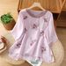 Ethnic Style Artistic Vintage Summer Cotton-Linen Short-Sleeve Top, Loose Casual Versatile Pullover T-Shirt For Women_ecoleips.com