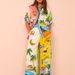 Women's clothing fashion personality printed short-sleeved color matching holiday leisure tether suit_ecoleips.com