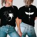 Two Sided Toothless Dragon Botanical Tshirt Dragon Movie T-Shirt Dragon Graphic Shirt Men Women Short Sleeves Tees Tops_ecoleips.com