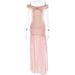 Women's Clothing New Elegant Tube Top Ladies Dress Sexy Mesh Splicing Backless Pleated Slim Fit Long Skirt_ecoleips.com
