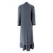 Women's Clothing Solid Color With Belt Long Dress Robe Coat Two Piece Set_ecoleips.com