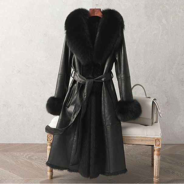  fur collar denim jacket for women cozy winter coat with detachable fur, loose fit, vintage style (grey/brown/white, sxl)_ecoleips.com