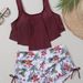 Women's Clothing new sexy multi color ruffled wear tied string flat leg bikini two piece women's swimsuit_ecoleips.com