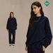 Women's Clothing Oversized Streetwear Hoodie & Sweatpants Set - Casual High Street Style, Soft Cotton Blend, Comfortable Loungewear_ecoleips.com