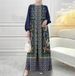 Women's Clothing Modest Abaya Dress Fashionable Casual Loose Modest Floral Print Kaftan Dress – Loose Fit Long Sleeve Abaya (Navy, Beige, S-XXL)_ecoleips.com