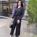 Women's Clothing Slim Fit Patterned Pant Set Fashionable Black Shirt Spring Clothing_ecoleips.com
