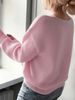 Women's New Mohair Soft V-Neck Knit Sweater, Loose And Relaxed Style, Casual And Versatile Long-Sleeved Base Layer Top For Spring And Autumn_ecoleips.com