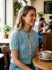 Soft Skin-Friendly Hollow Loose Breathable Short Sleeve Knit Cardigan_ecoleips.com