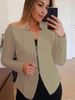 2025s S-5XL New Women's Fashion Solid Color Top Zipper Coat Small Suit_ecoleips.com
