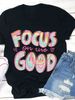 European And American Cross-border Foreign Trade Women's Clothing, Fun Letter Print Round-neck Short-sleeve T-shirt Top_ecoleips.com