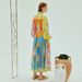 Women's Clothing Single Breasted Long Lantern Sleeve Graffiti Print Tie Waist Dress_ecoleips.com