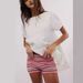 Women's Slim Fit Color Block Shorts Summer Casual Sporty Rainbow Striped Hot Pants European And American Style Dopamine Inducing_ecoleips.com