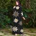 Women's Fashion Print Dress Autumn New Style Foreign Trade Clothing_ecoleips.com
