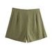 Suitable For All Seasons 2024 Summer New Loose Casual Military Green Bowknot Skirt Pants For Women_ecoleips.com