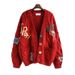 Women's Clothing Autumn Chic College Style Knitted Cardigan With Straight Slim Wide Leg Pants High Waist Jeans_ecoleips.com