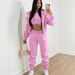 European And American Women's Three-Piece Long Pants Fleece-Lined Hooded Sweatshirt Sports Fashion Casual Winter_ecoleips.com