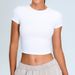 Women's Ribbed Contour-Fit Yoga Tee, Breathable Quick-Dry Short Sleeve Top For Gym, Running, Pilates & Daily Wear_ecoleips.com