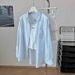 Women's Textured Thin Sunscreen Shirt Loose Fit Casual Long Sleeved Top Versatile Sweet Niche Style_ecoleips.com