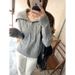Women's Korean Style High Neck Cable Knit Sweater Solid Color Casual Loose Fit Thick Top for Autumn Winter_ecoleips.com