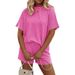 Women's Clothing Summer New Women's Short Sleeved Casual Suits Pajamas Tops Suits Home Clothes_ecoleips.com