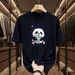 Casual Urban Fashion For Men & Women Panda Graphic Print T-Shirt Oversized Relaxed Fit 100% Cotton Unisex Streetwear_ecoleips.com