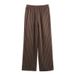Women's Fashion Casual Striped Satin Textured Shirt Pants Set Spring And Summer_ecoleips.com