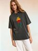 Women’s Vintage Graphic Oversized Tee, Relaxed Fit Casual Streetwear T-Shirt For Summer Wear_ecoleips.com