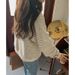 Elegant Striped Sweatshirt Women, Spring And Thin Style, 2023 New Loose Chic Hong Kong Style Early Autumn Top For Women_ecoleips.com