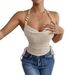 Women's Clothing Spring And Summer New Sexy Backless Halter Vest Sleeveless Short Top_ecoleips.com
