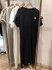 Summer South Korea Simple Cute Print New Loose Short Sleeve Comfortable Women Maternity Dress_ecoleips.com