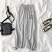 Women's Clothing Gray Sports Pants Female Students Summer Loose Leg Daddy Casual Lantern Straight Pants New Large Size_ecoleips.com
