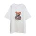 Women's Clothing Short Sleeved Cotton T Shirt Female Student Sweet Cute Summer Loose Bear Lazy Style Top Clothes_ecoleips.com
