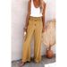Suitable For All Seasons 2025 Spring Summer New Solid Color Cotton Linen Elastic Loose Casual Wide-leg Women's Long Pants_ecoleips.com