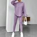 Women's Plus Size Solid Color Knit Sweater & Straight Leg Pants Set – Stylish Casual Outfit For Streetwear & Everyday Wear (0XL-5XL, Multiple Colors)_ecoleips.com
