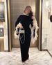 Women's Clothing Retro Black Velvet Evening Gown Patchwork Ruffled Long Sleeved Women's Party Wear European American Middle Eastern Style_ecoleips.com