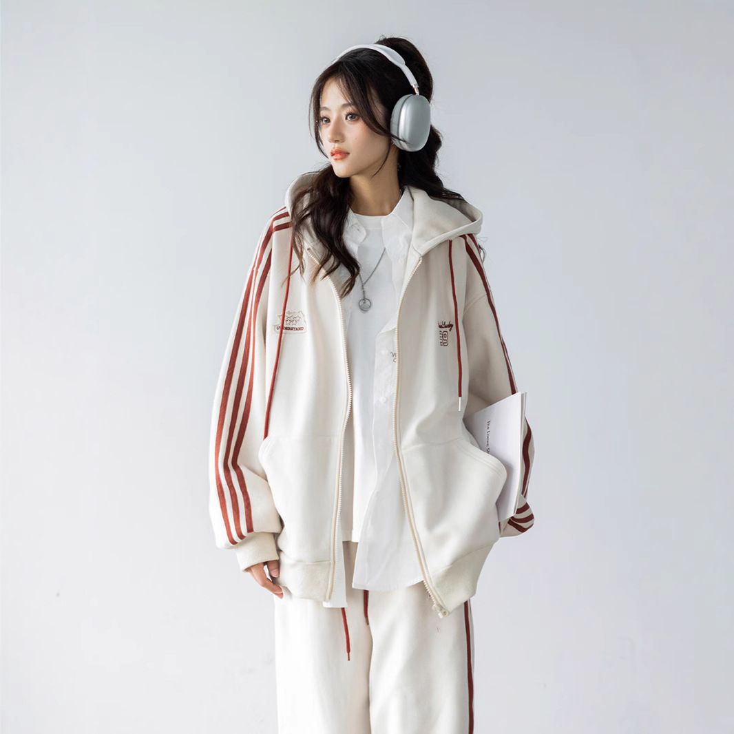 plus Size Women's Fashion Sportswear Set Korean Style Loose Fit Casual Two Piece Set for Students Spring Autumn New Style_ecoleips.com