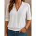 Women's Autumn Shirt With Collar, Long Sleeves, Hooded, Solid Color, Loose Fit, Wholesale_ecoleips.com