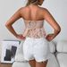Women's Sleeveless Ruffle Wrap Bust Crop Top With Floral Print, Summer Fashion Off-Shoulder Blouse_ecoleips.com