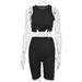 Women's Clothing Autumn New Sexy Tight Vest Shorts Sports Suit_ecoleips.com