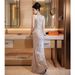 Evening Mermaid Skirt, Women's Banquet Dress, Elegant And Luxurious, Niche Style, High-end Feel, Suitable For Hosts,_ecoleips.com