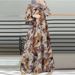 Verve New Style Printed Muslim Malay Full Sleeve Round Neck Robe Long Dress Factory Wholesale_ecoleips.com