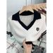 Silk-Touch V-Neck Polo Shirt For Women – Breathable Summer Knit With Elegant Drape & Lightweight Comfort (One Size Fits S-L)_ecoleips.com