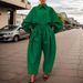 Elegant Long-Sleeve Jumpsuit – Sophisticated One-Piece Romper In Emerald Green (S-XXL)_ecoleips.com