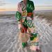 Women's Clothing Fashion Printed Leisure Vacation Style Suit _ecoleips.com