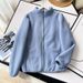Unisex Double-Layer Fleece Stand Collar Jacket – Japanese-Inspired Couple’s Outerwear (Black/Lavender/Beige)_ecoleips.com
