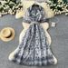 Floral Print Midi Dress – Elegant Wrap Dress With Belted Waist & Notched Collar – Timeless Feminine A-Line Dress For Work & Weekend_ecoleips.com