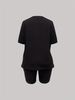 Summer Women's Casual Fashion Kenough Letter Print Loose T-shirt+shorts Two-piece Sportswear Suitable For Daily Wear-61_ecoleips.com