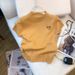 Women's Clothing Women's Ice Silk Knit T-Shirt Round Neck Short Sleeve Trendy Versatile Top For Summer For Formal & Casual For Women_ecoleips.com