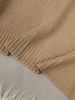 Women Lightweight Breathable Marled Knit Top Off Shoulder 3/4 Bubble Sleeve Loose Ruched Waist Knit Blouse_ecoleips.com