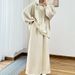 Women's Clothing Long Sleeved Hooded Loose Coat Skirt Casual Suit_ecoleips.com
